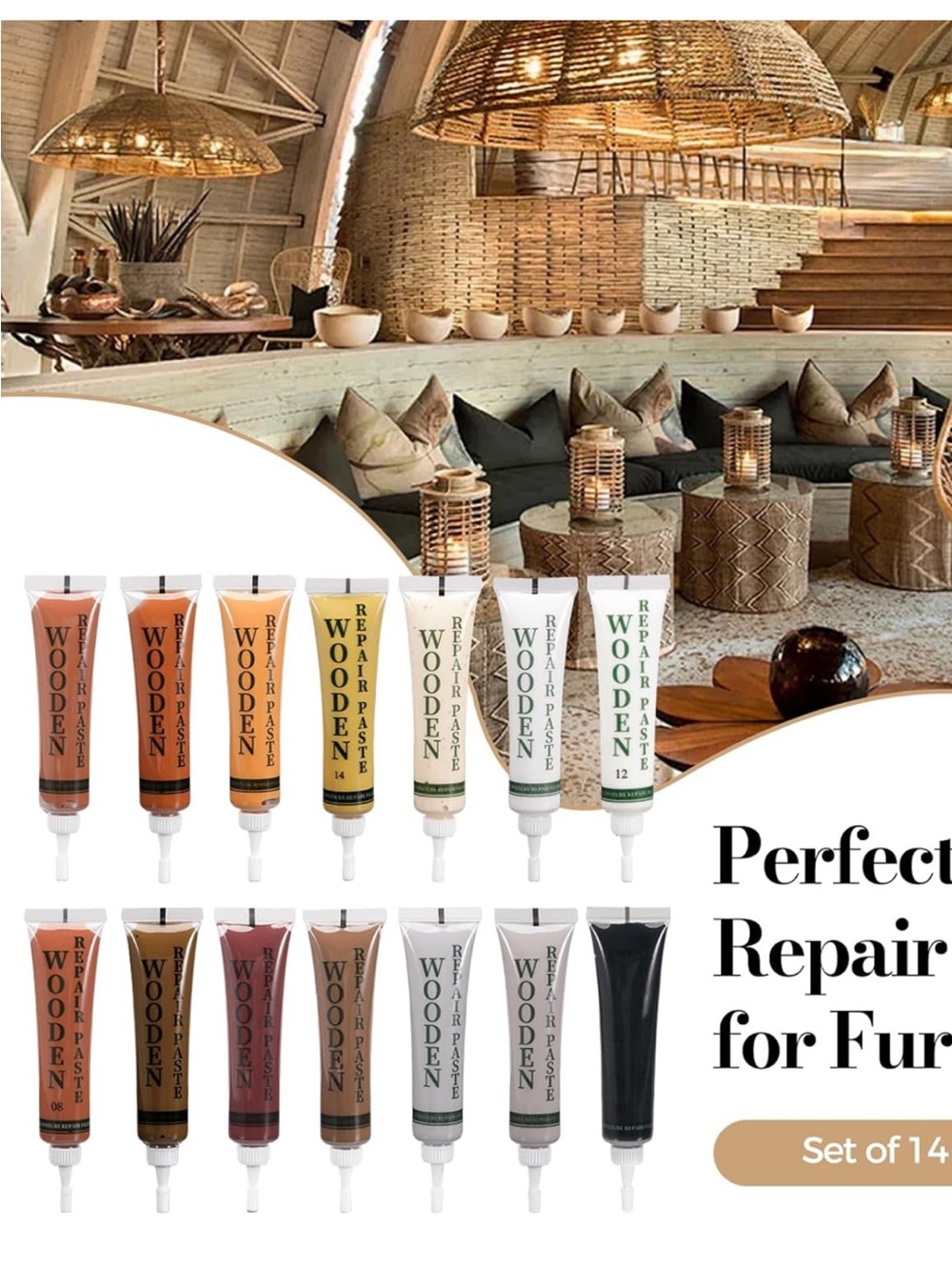 Wood Repair Paste 14 unique colors